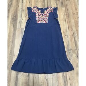 KIRUNDO Girl’s Summer Mini Dress Casual V Neck Floral Sz M